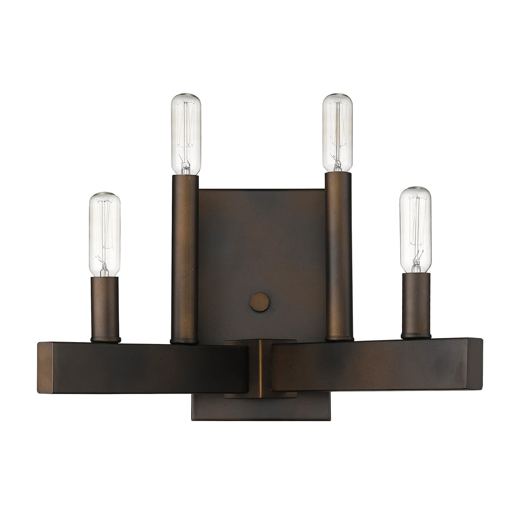 Four Light Bronze Metal Vintage Wall Sconce - 99fab 