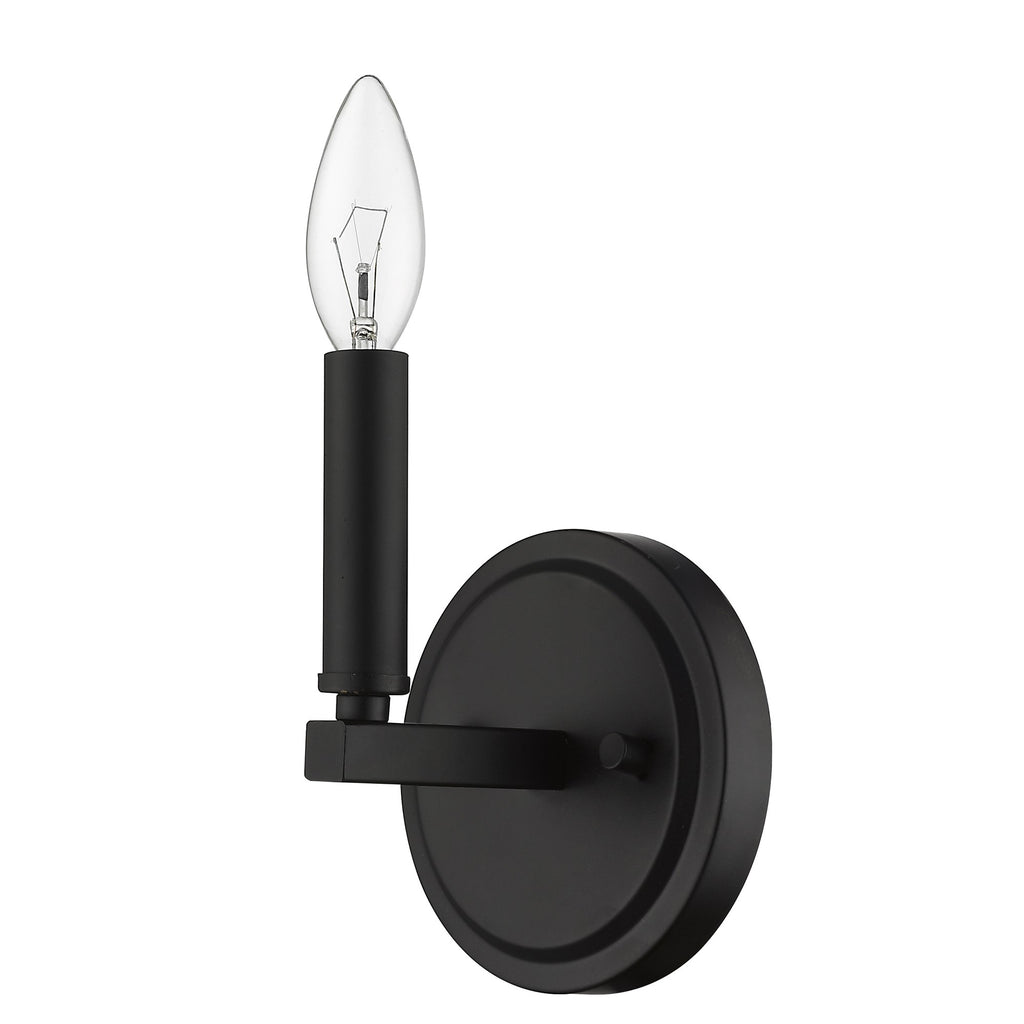 One Light Matte Black Wall Sconce - 99fab 