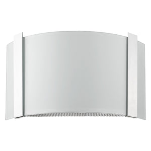 Polished Chrome Wall Sconce with Frosted Glass Shade