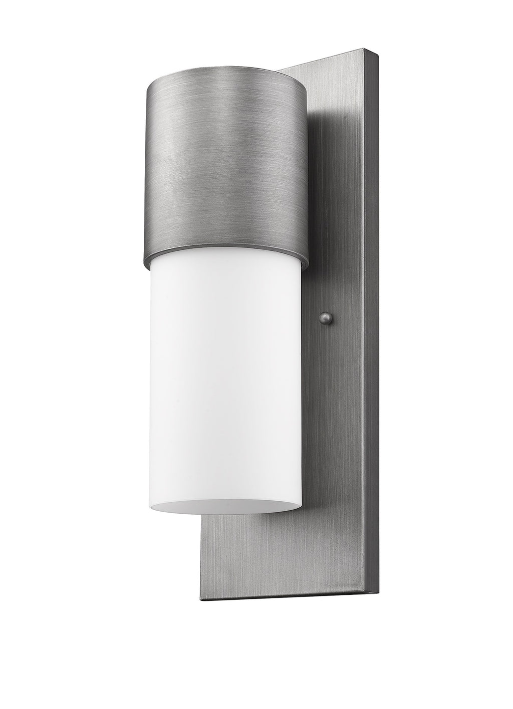 Contemporary Brushed Silver and White Wall Light - 99fab 