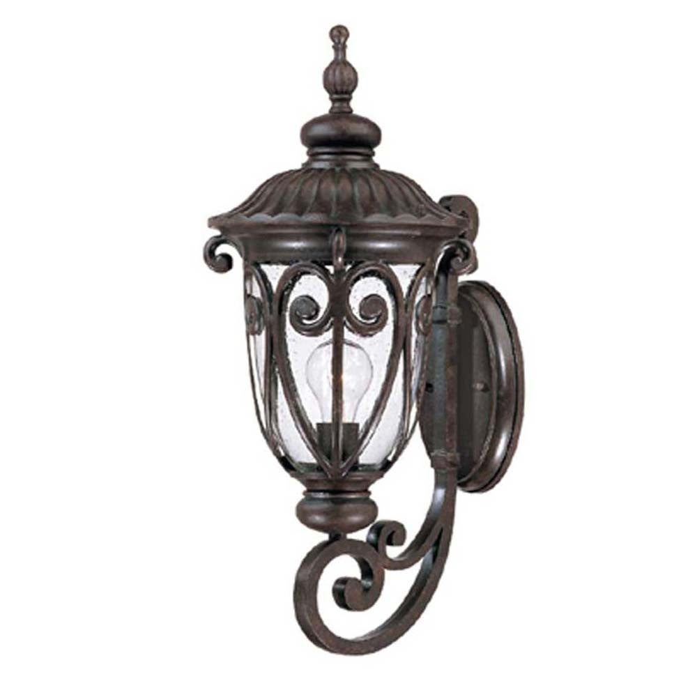 Naples 1-Light Marbelized Mahogany Wall Light - 99fab 