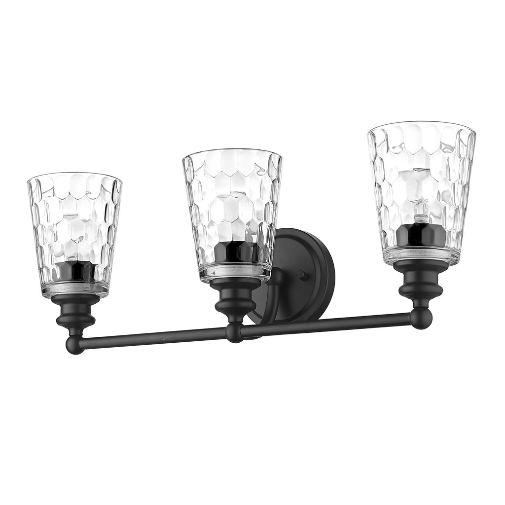 Mae 3-Light Matte Black Vanity - 99fab 