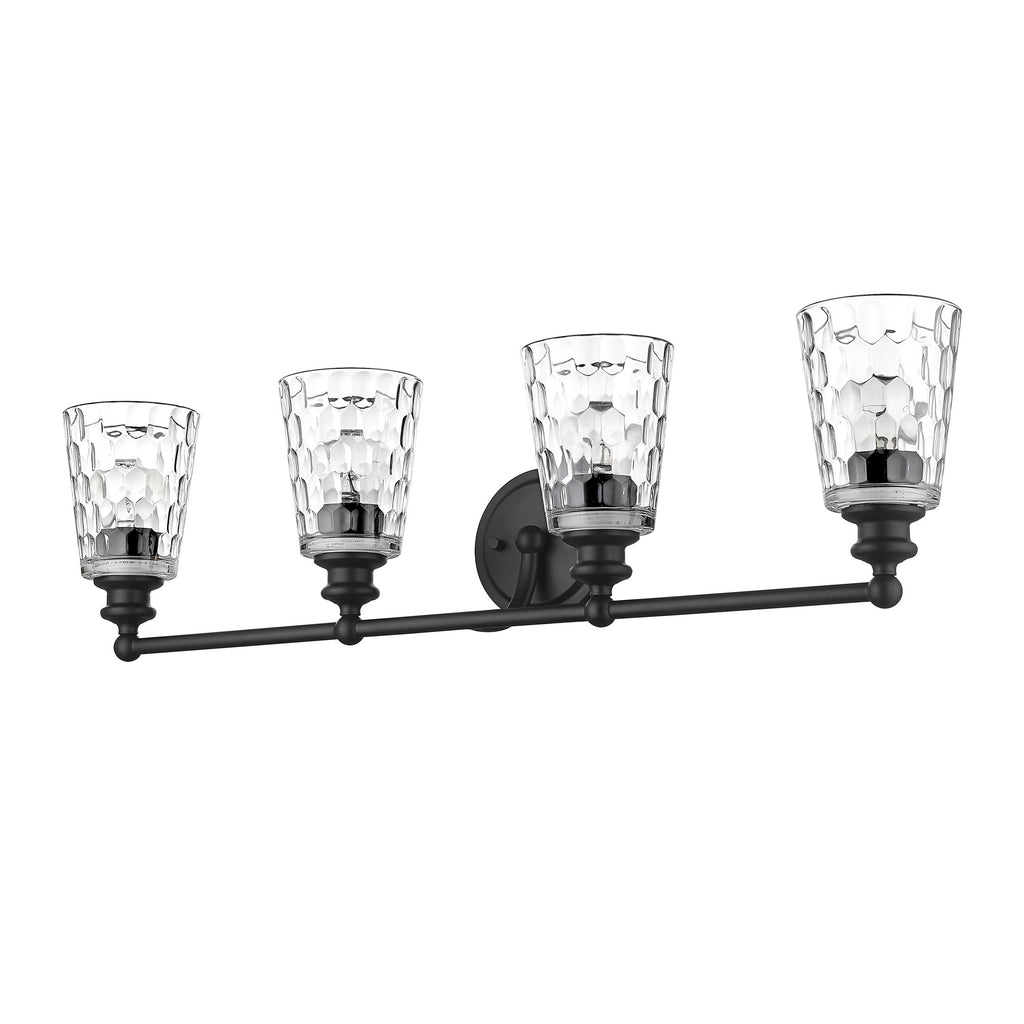 Mae 4-Light Matte Black Vanity - 99fab 