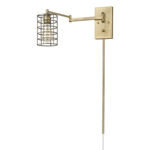 Industrial Gold Metal Wall Sconce