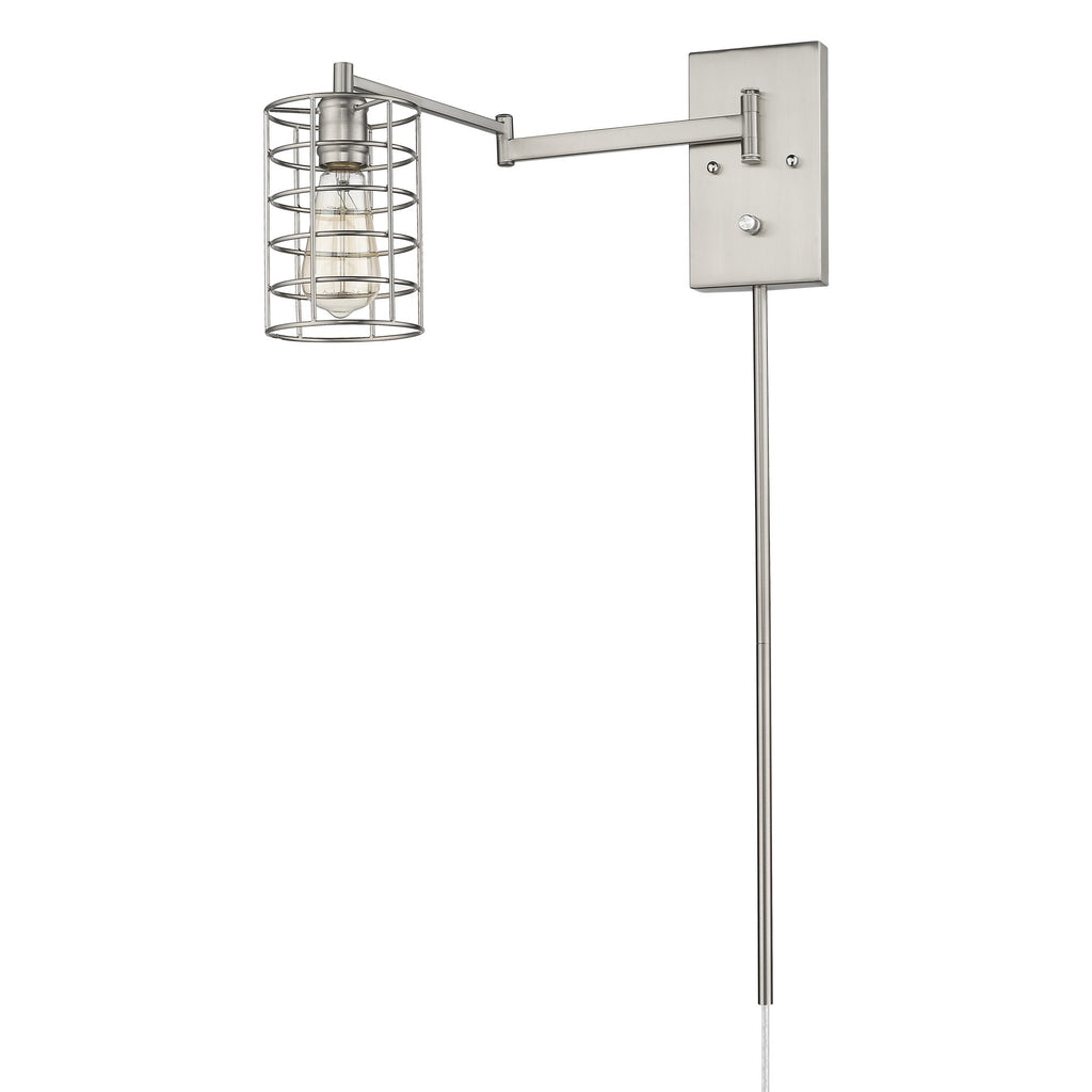 Industrial Silver Metal Wall Sconce - 99fab 