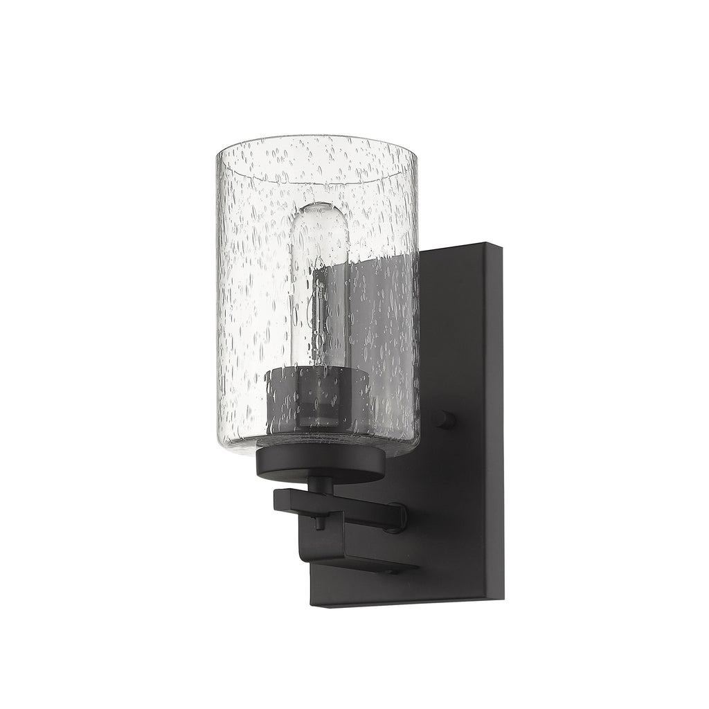 Bronze Metal and Textured Glass Wall Sconce - 99fab 