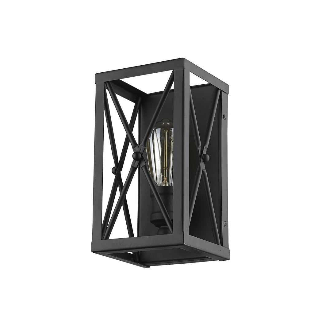 Matte Black Metal Geometric Wall Light - 99fab 