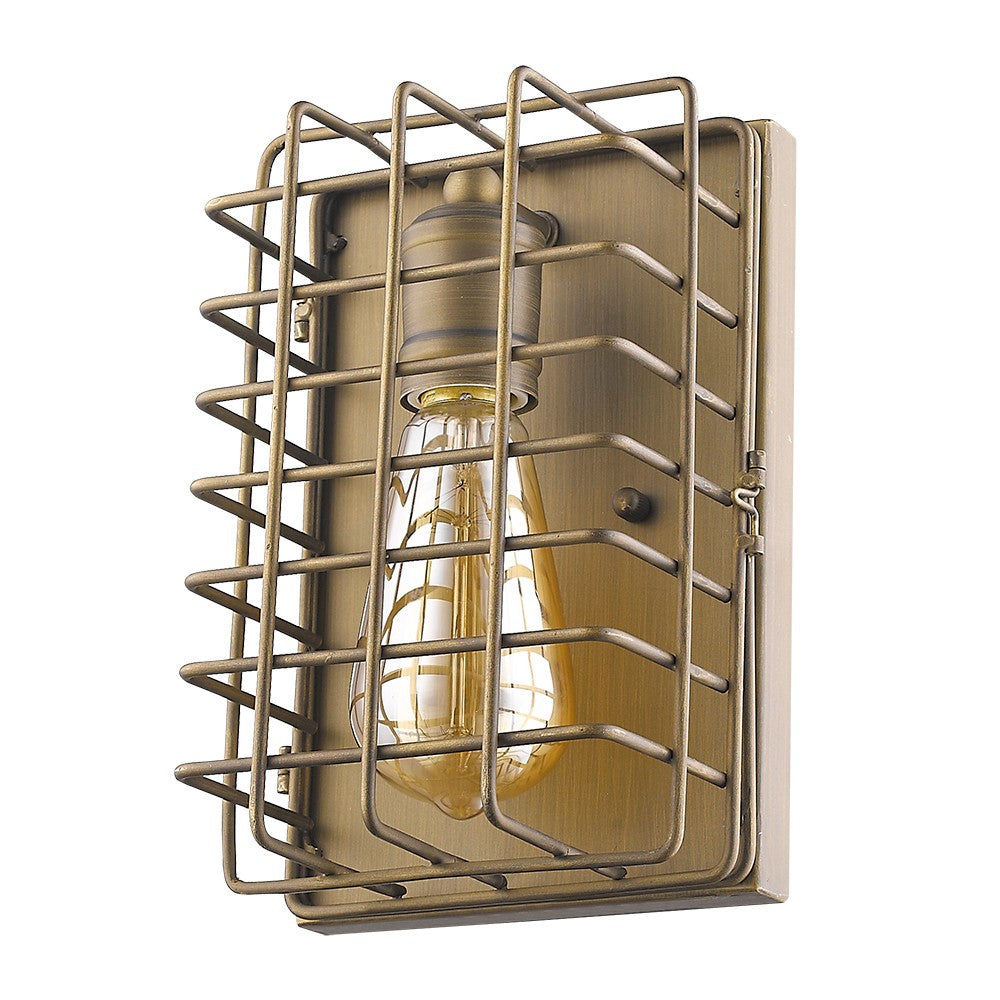 Light Gold Cage Wall Sconce - 99fab 