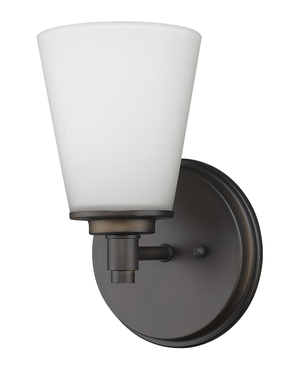 Bronze Wall Light with Frosted Glass Shade - 99fab 