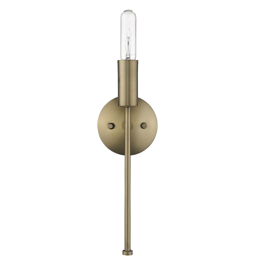 Dull Gold Narrow Bulb Wall Light - 99fab 