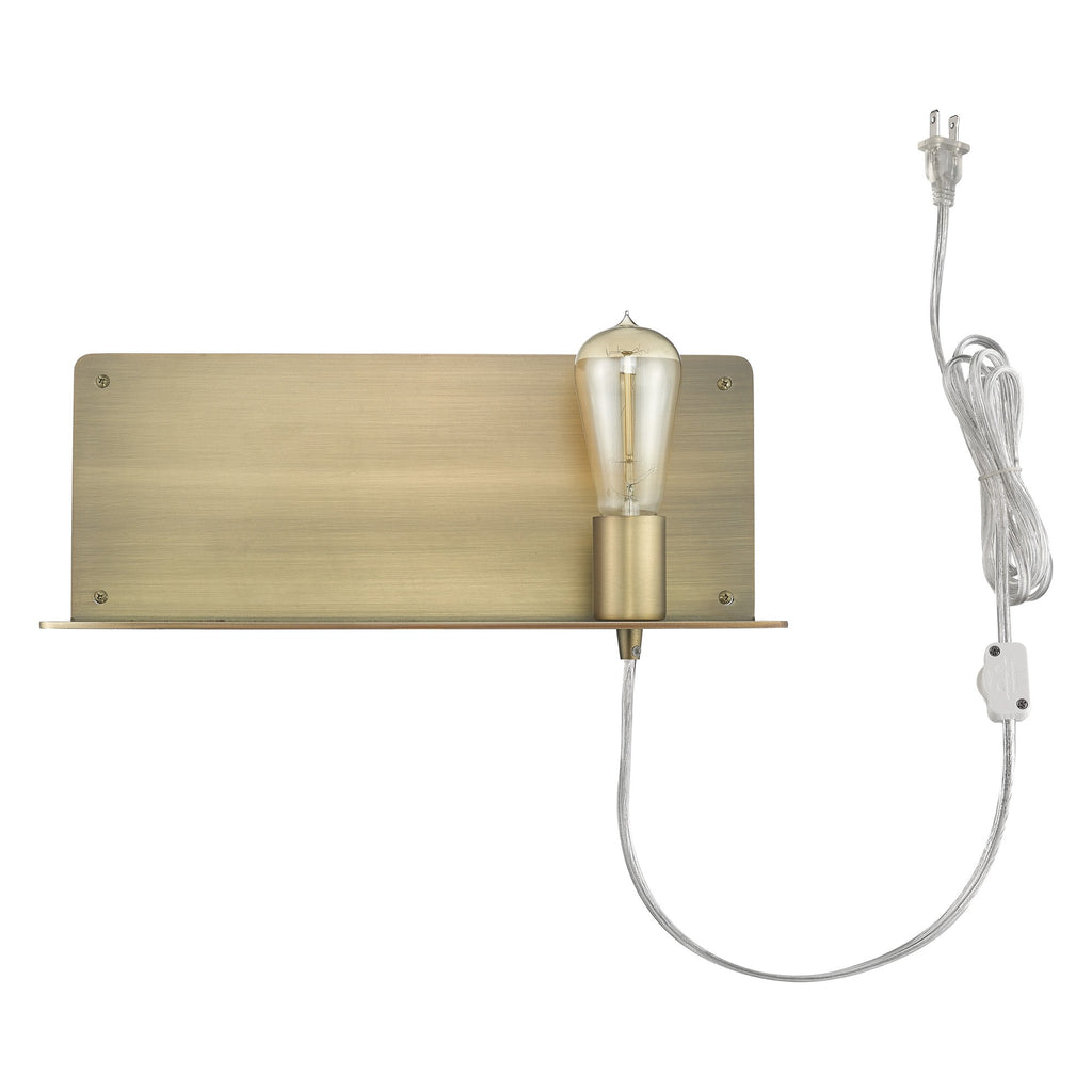 Dull Gold Shelf Wall Light - 99fab 