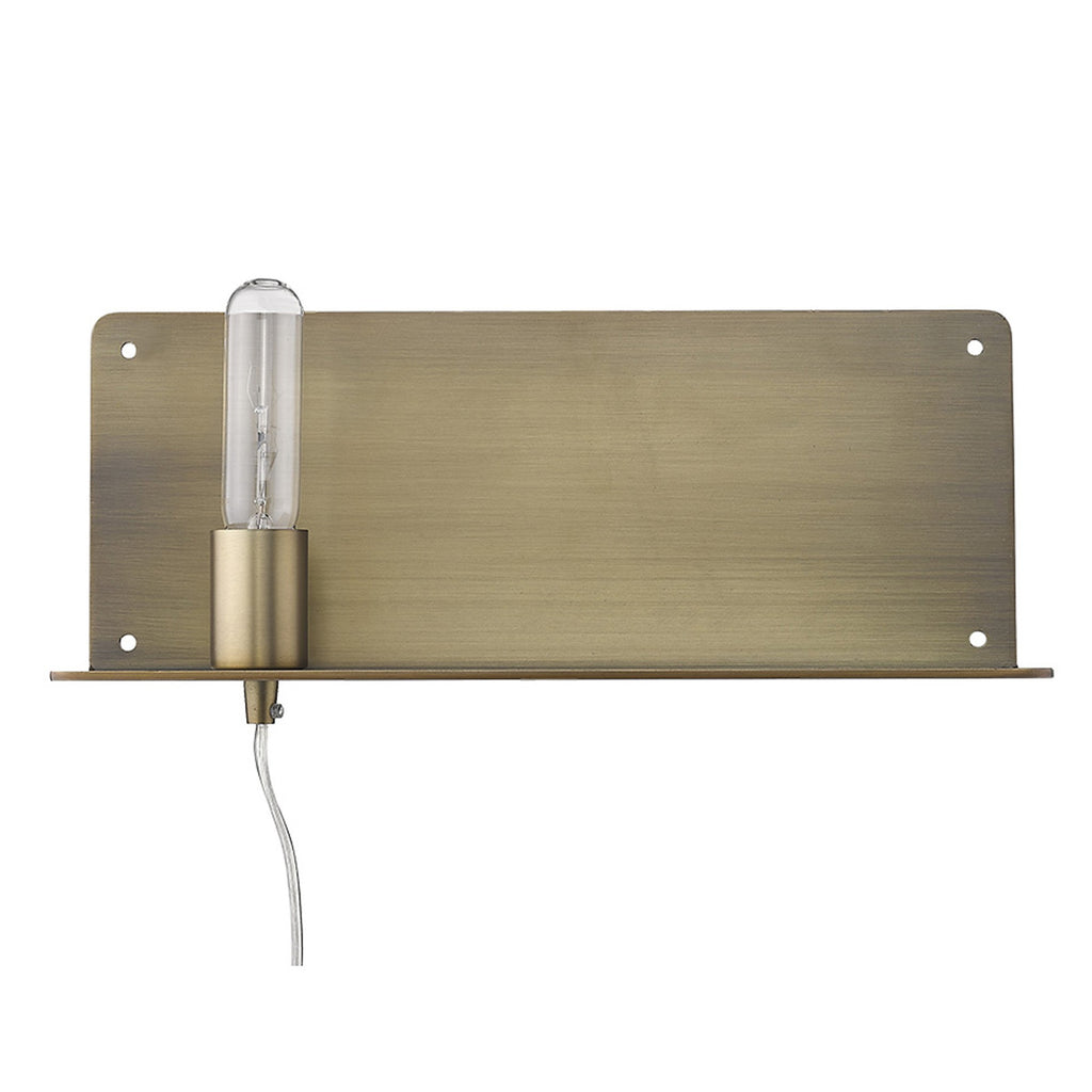 XL Dull Gold Shelf Wall Light - 99fab 