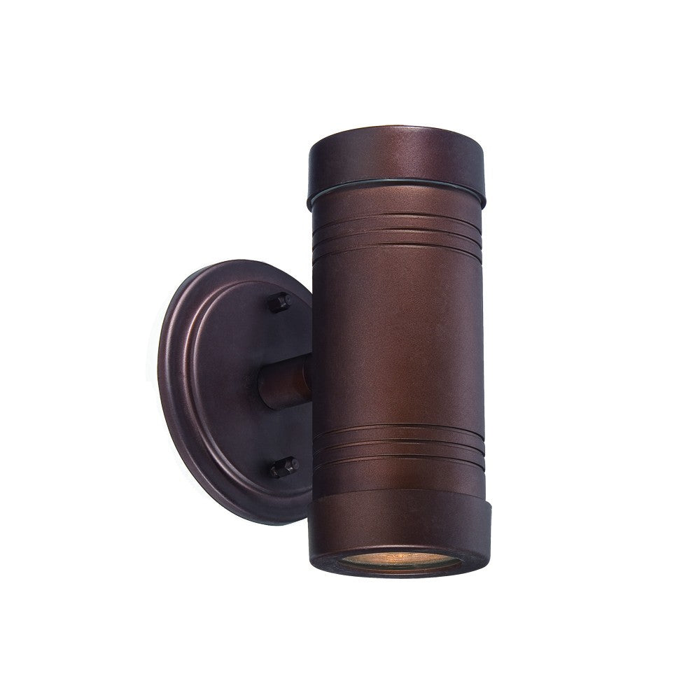 Two Light Bronze Cylinder Wall Light - 99fab 