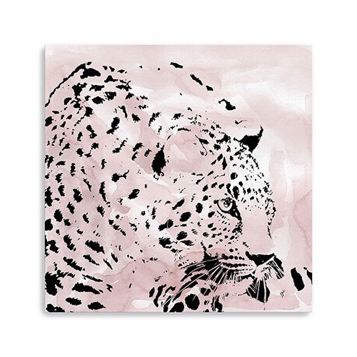 Pink Laying Leopard Unframed Print Wall Art - 99fab 