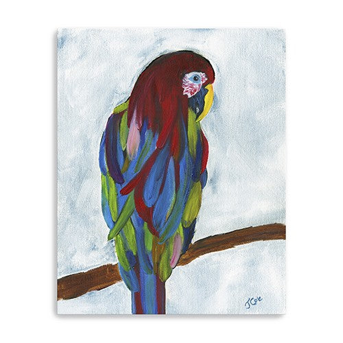 Small Bright and Tropical Parrot Canvas Wall Art - 99fab 