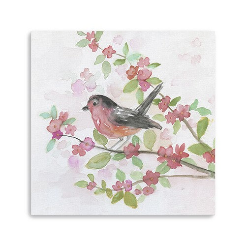 Flower And Bird Unframed Print Wall Art