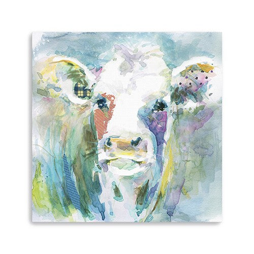 Watercolor Cow Unframed Print Wall Art - 99fab 