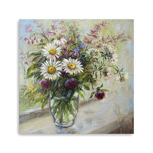 Pretty Vase Of Flowers Unframed Print Wall Art