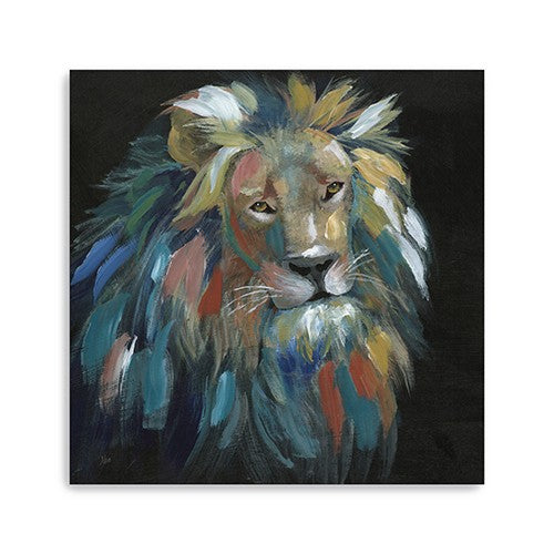 Painted Lion Portrait Unframed Print Wall Art - 99fab 