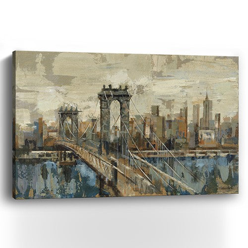 Vintage Inspired Nyc City Skyline Unframed Print Wall Art - 99fab 