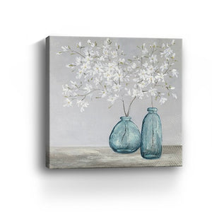 White Spring Flowers Unframed Print Wall Art