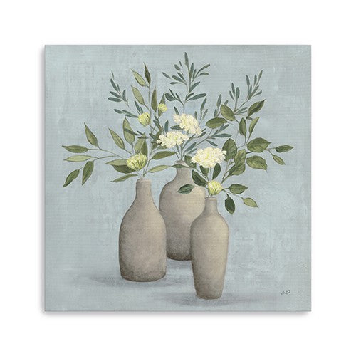 Pretty Bohemian Flowers In Ceramic Vases Unframed Print Wall Art - 99fab 