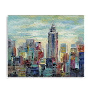 30" x 24" Vibrant NYC Skyline Canvas Wall Art