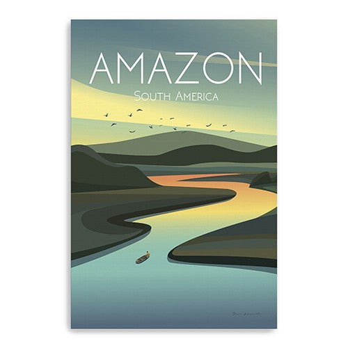 24" x 16" Vibrant South American Amazon Canvas Wall Art