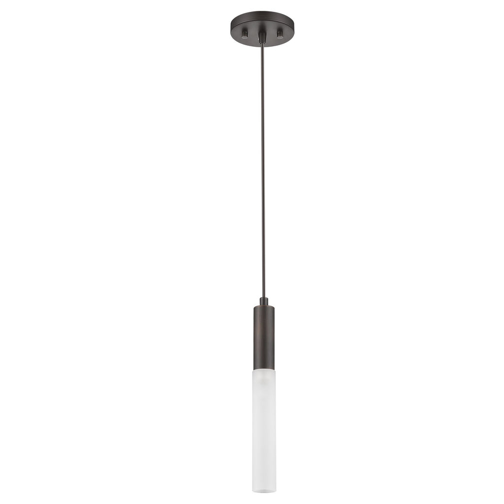 Bronze Pendant Hanging Light with Frosted Glass Shade - 99fab 