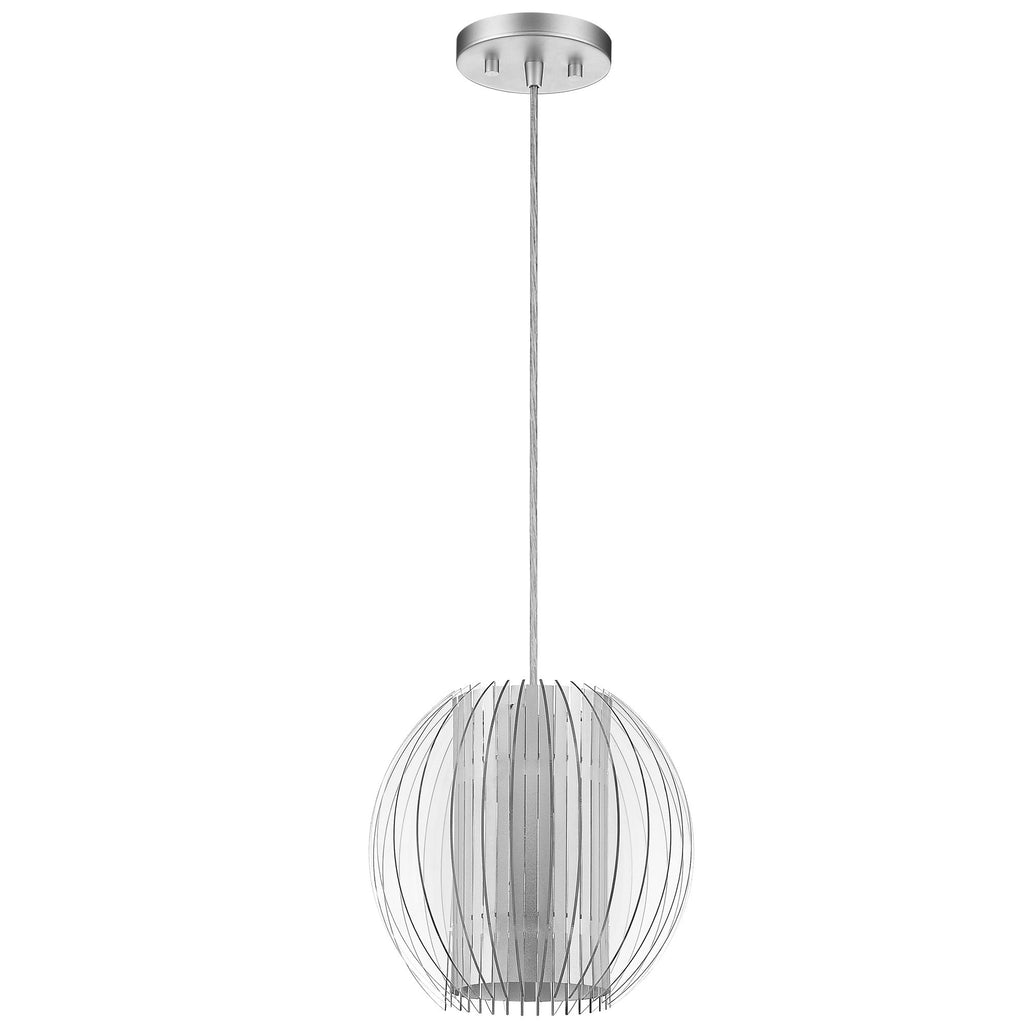 Acrylic and Steel Shade Hanging Globe Light - 99fab 