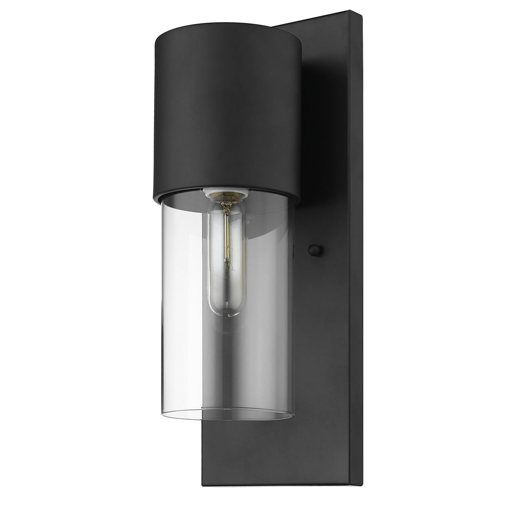 Contemporary Matte Black and Glass Wall Light - 99fab 