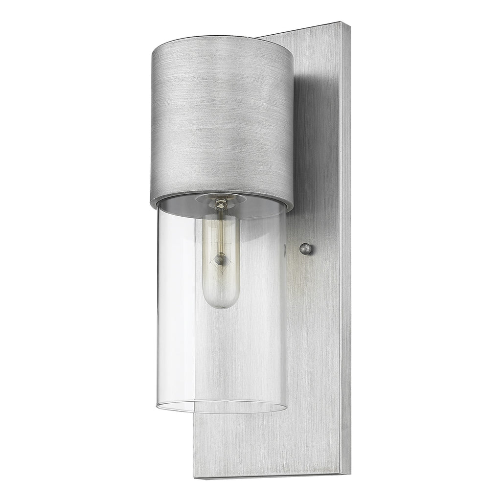 Contemporary Brushed Silver and Glass Wall Light - 99fab 