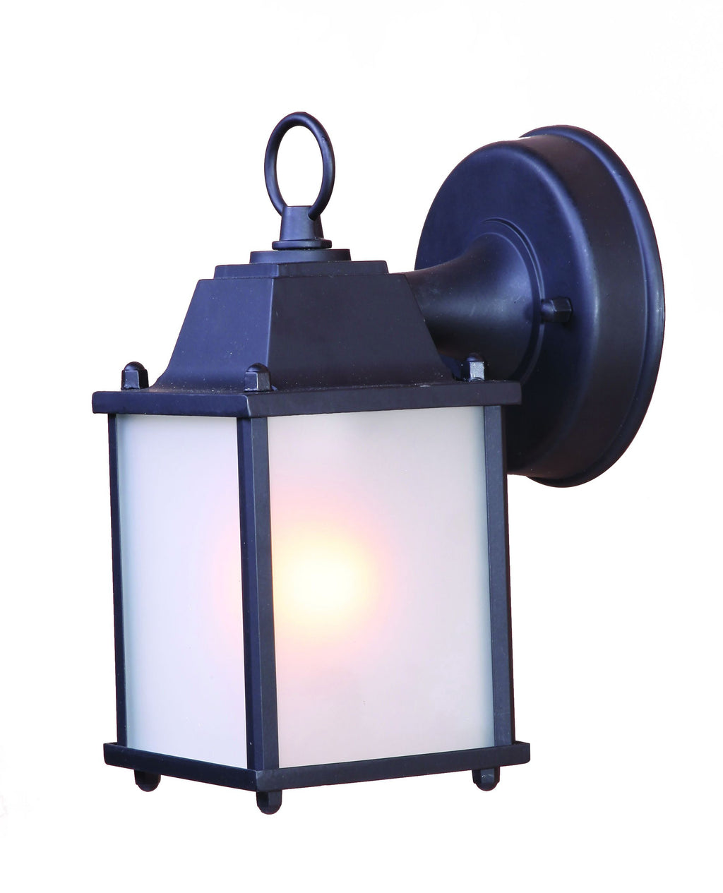 Matte Black Hanging Frosted Glass Lantern Wall Light - 99fab 