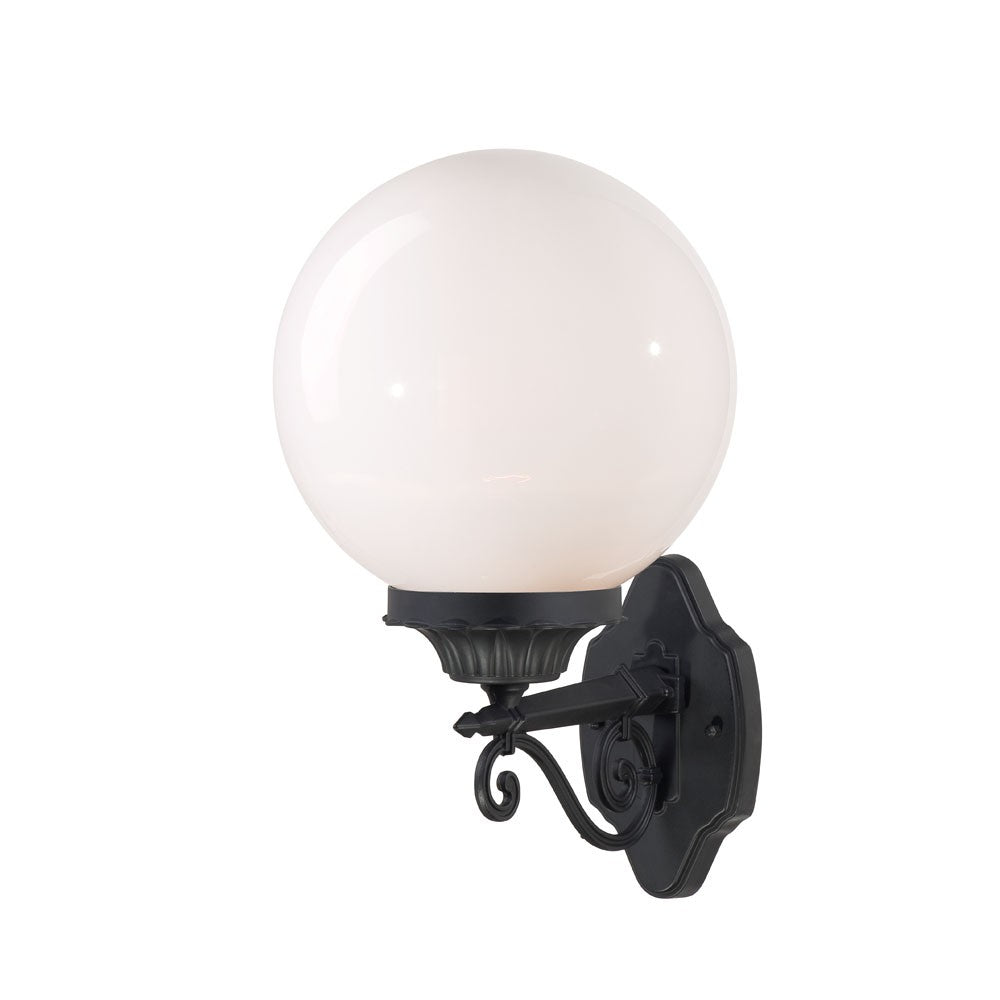 Matte Black Round Acrylic Globe Wall Sconce - 99fab 