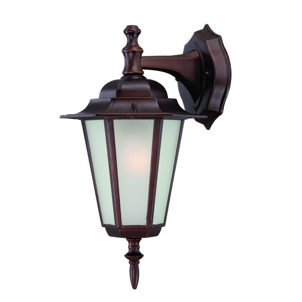 Bronze Frosted Glass Hanging Lantern Wall Light - 99fab 