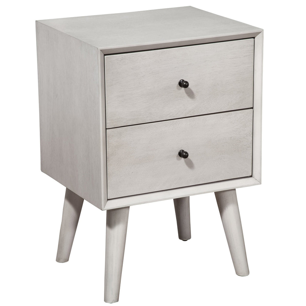 Gray Century Modern Wood 2 Drawer Nightstand - 99fab 