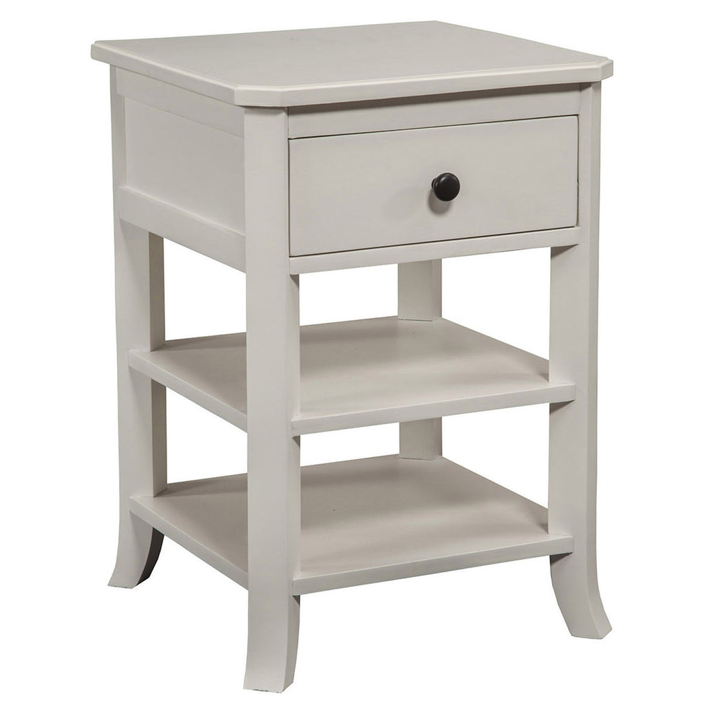 Mahogany White One Drawer Flair Nightstand - 99fab 