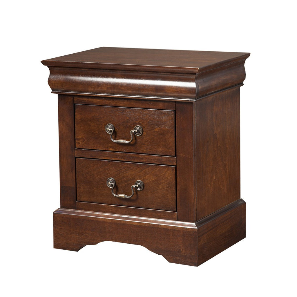 Solid Wood Cappuccino 2 Drawer Nightstand - 99fab 