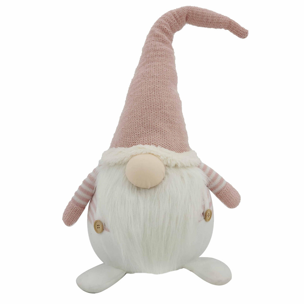 White and Pink Stripe Chubby Gnome - 99fab 