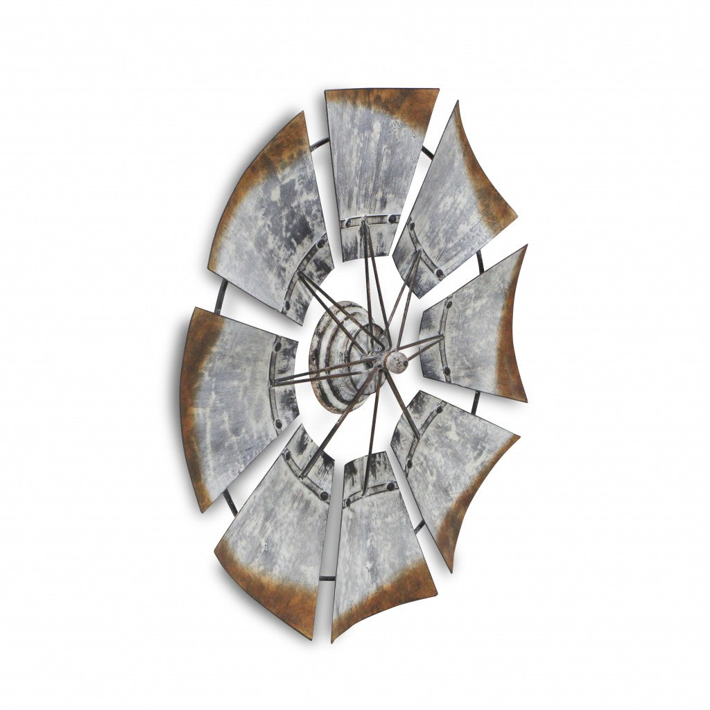 Metal Windmill Shaped Wall Decor - 99fab 