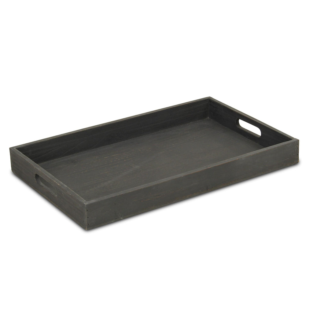 Minimalist Black Wooden Tray - 99fab 