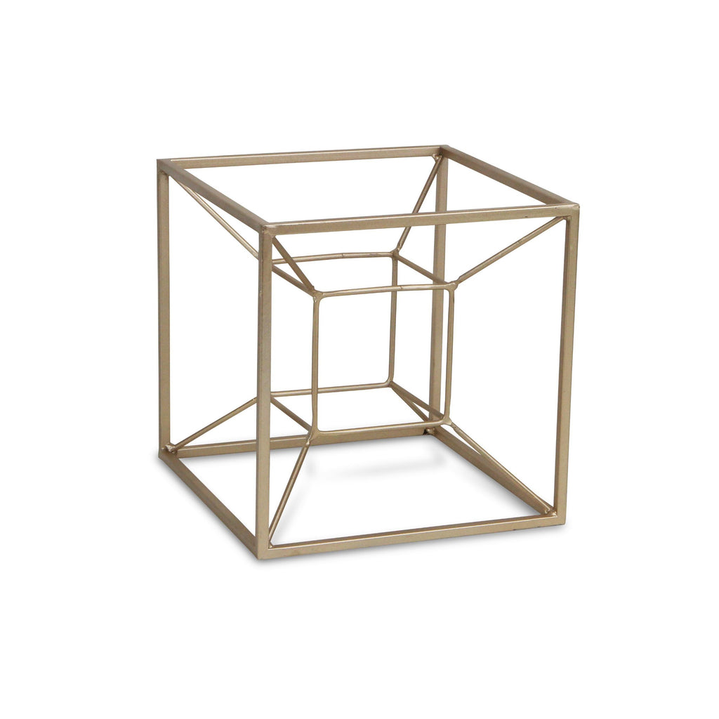 Jumbo Metal 3D Cube Decorative Sculpture - 99fab 