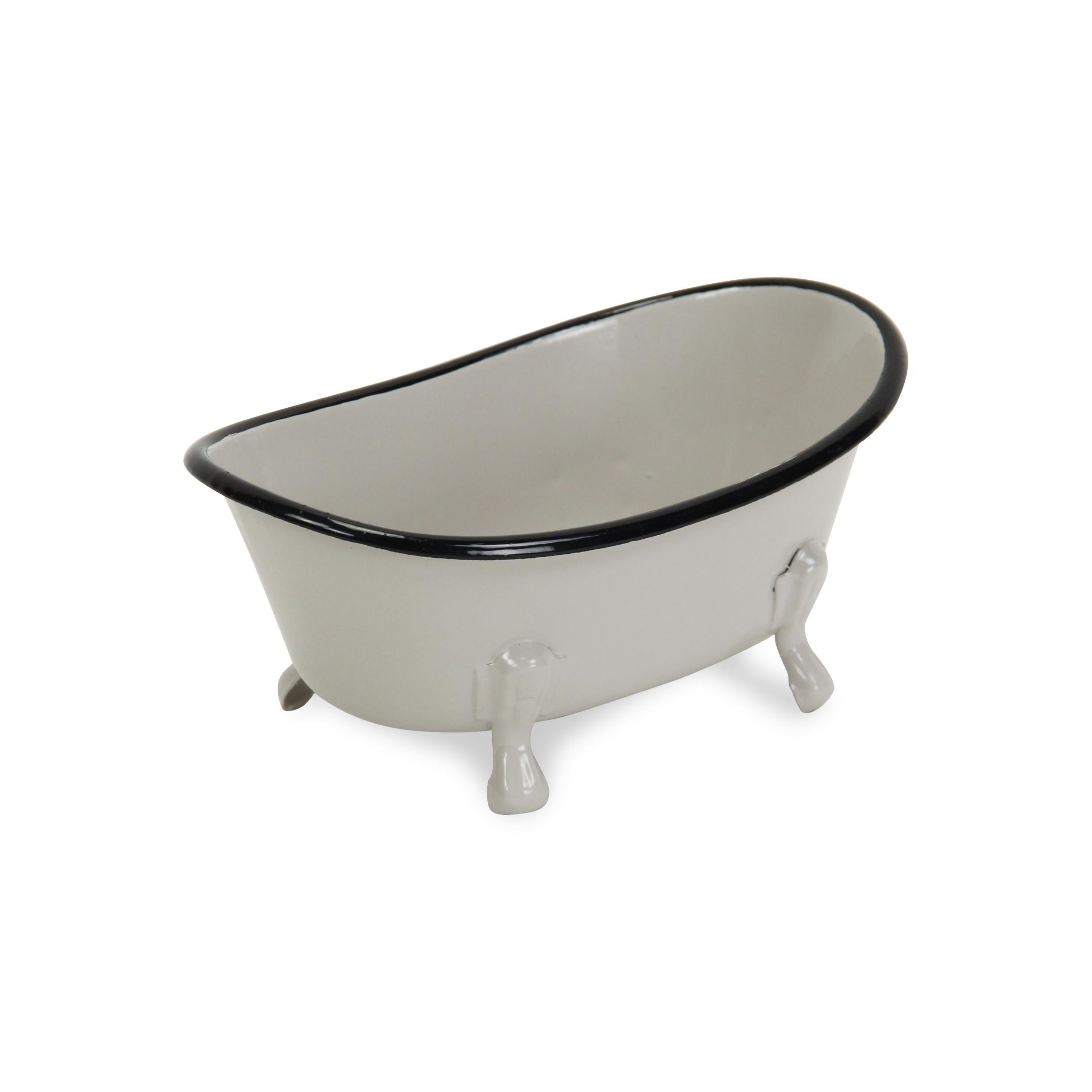 Petite Light Gray Bathtub Decor Piece