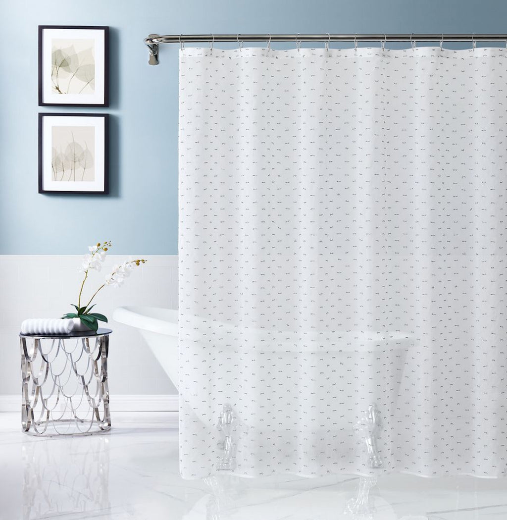 Silver Puff Sprinkles Shower Curtain - 99fab 