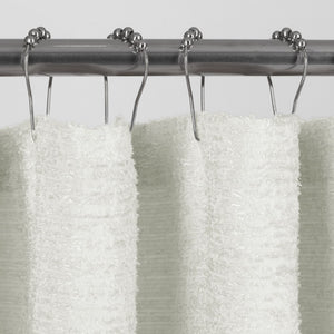 Pearl White Soft Textured Shower Curtain