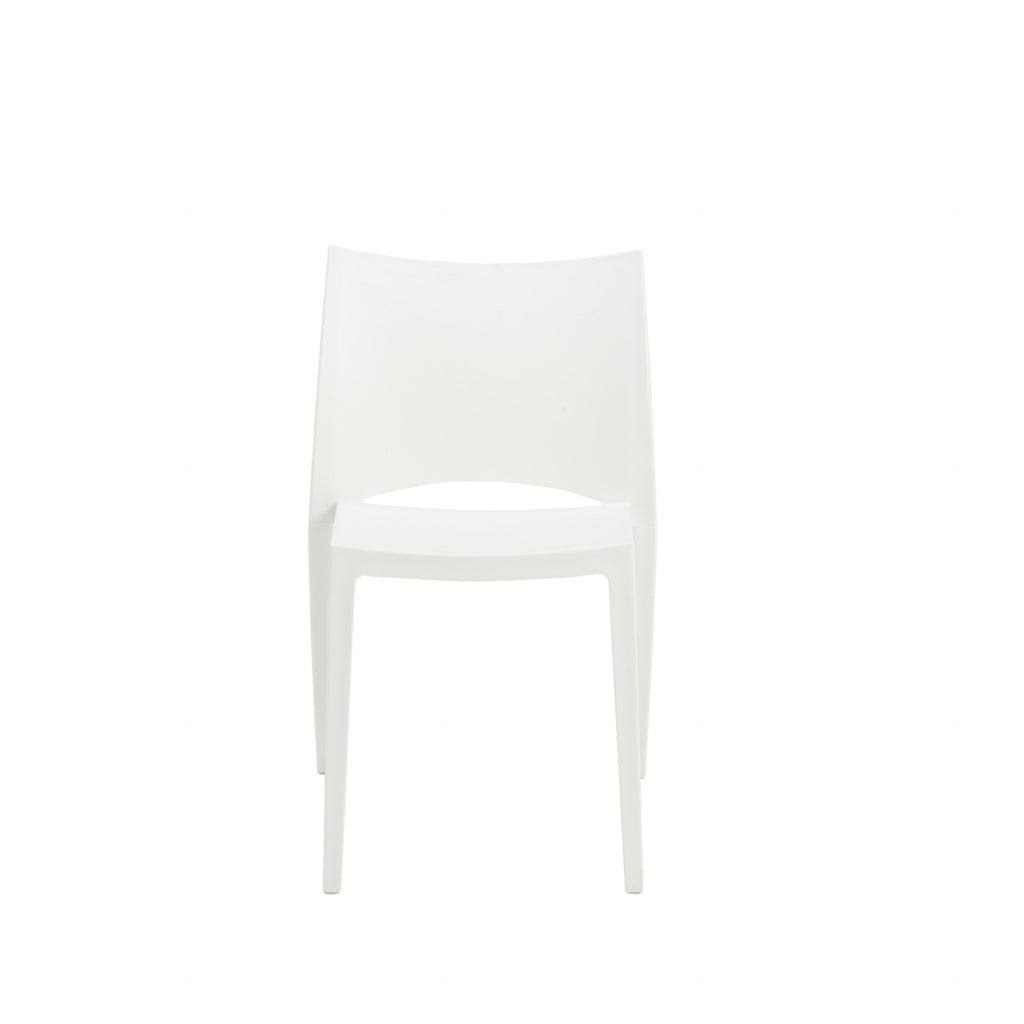 Set of Two White Stacking Indoor or Outdoor Chairs - 99fab 