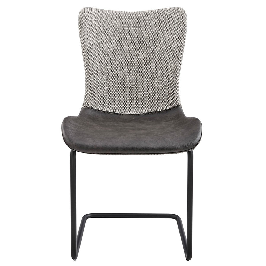 Set of Two Gray Metro Mix Cantilever Dining Chairs - 99fab 