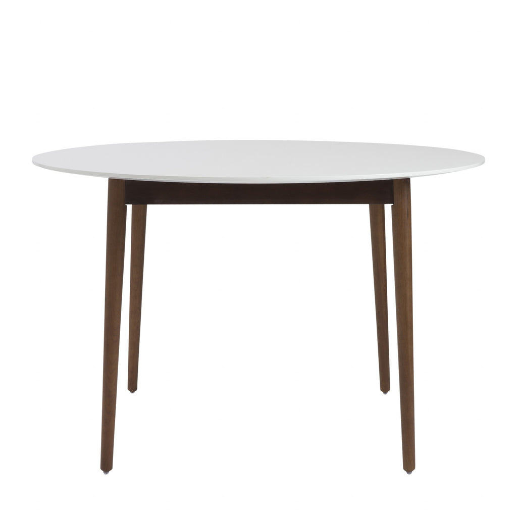 Round White and Brown Wooden Table - 99fab 