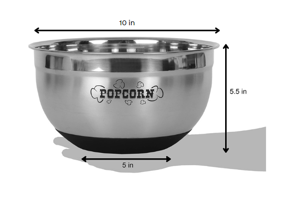 Sleek Stainless Steel Popcorn Serving Bowl - 99fab 