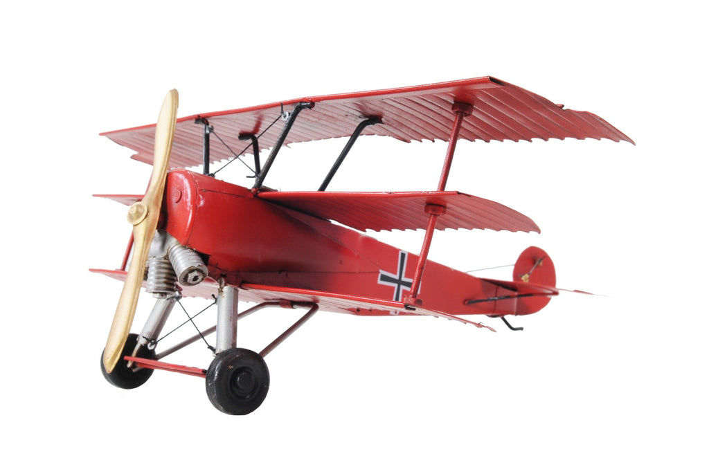 c1916 Red Baron Fokker Triplane Model Sculpture - 99fab 